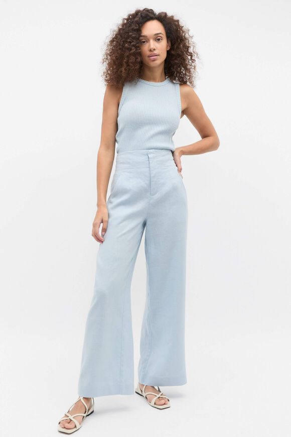 Core Linen Waisted Pant  Bluebell  hi-res
