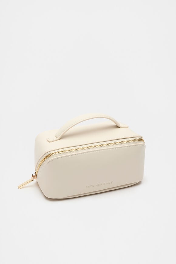 Zip Around Cosmetic Case Small  Stone  hi-res