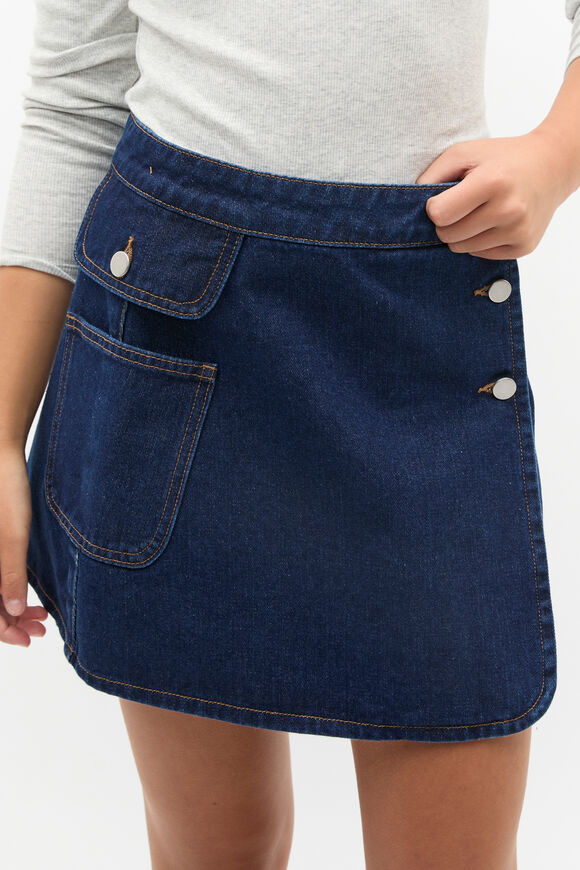 Cargo Denim Skirt  Rinse Wash  hi-res