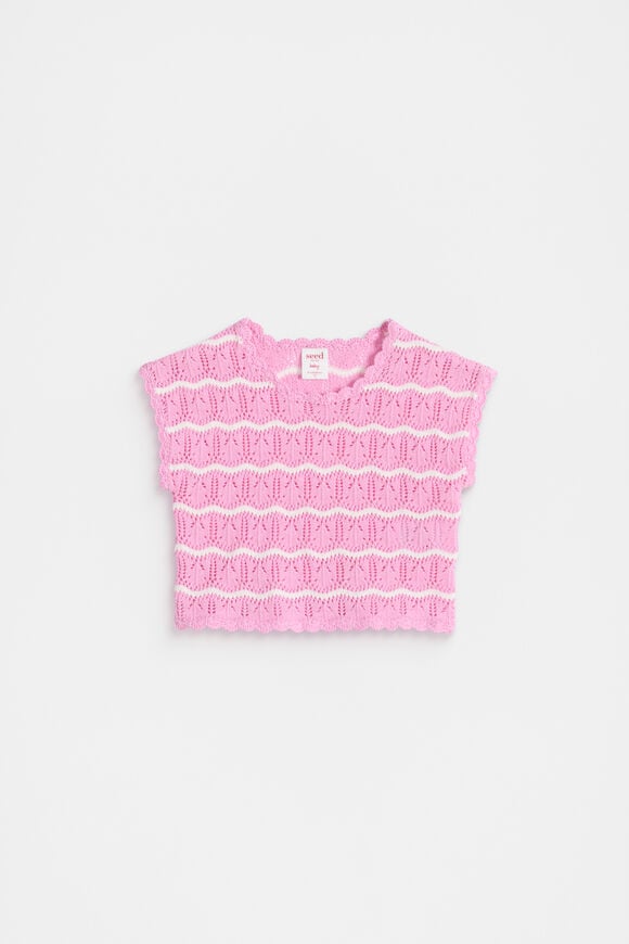 Crochet Top  Candy Pink  hi-res