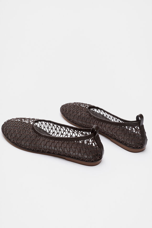 Parker Open Weave Ballet Flat  Chocolate  hi-res