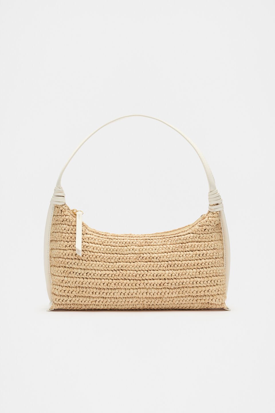 Raffia Shoulder Bag  Cream