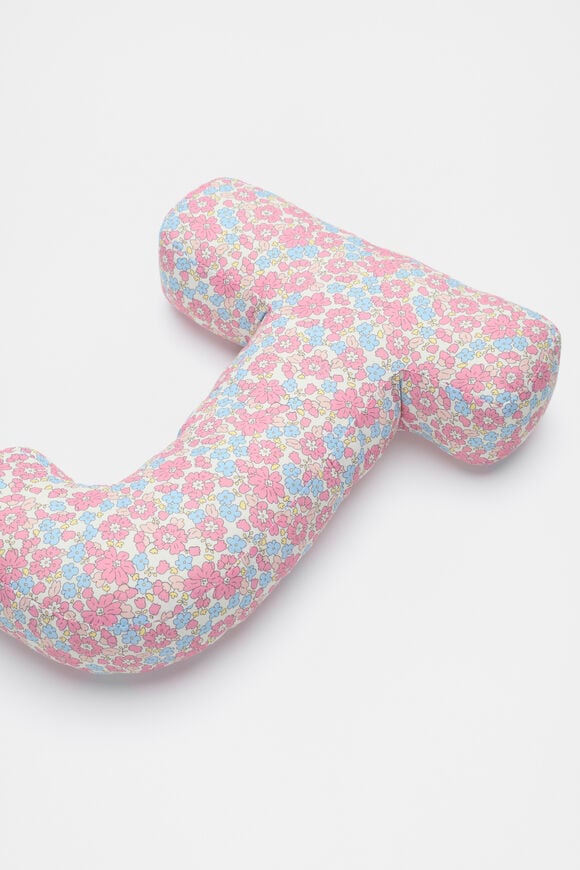 Ditsy Floral Initial Cushion  J  hi-res