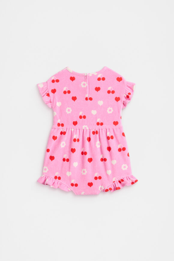 Cherry Heart Romper  Candy Pink  hi-res
