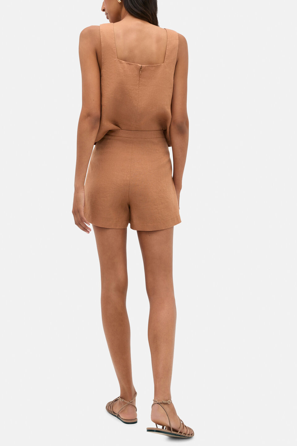 Linen Pocket Short  Copper