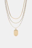 Rounded Pendant Necklace Set  Gold  hi-res