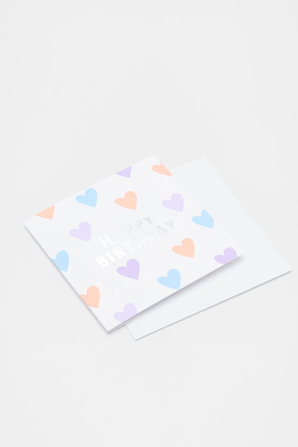 Happy Birthday Hearts Card  Multi  hi-res
