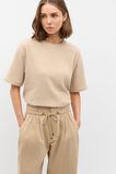 Textured Longline Boxy Tee  Iced Latte Twist  hi-res