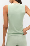 Rib Button Through Tank  Eucalyptus  hi-res