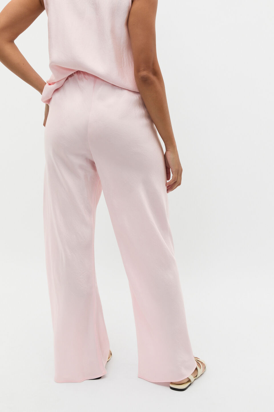 Crinkled Satin Pant  Primrose