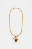 Stone Long Pendant Necklace  Gold  hi-res