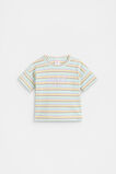 Stripe Rib Logo Tee  Multi  hi-res