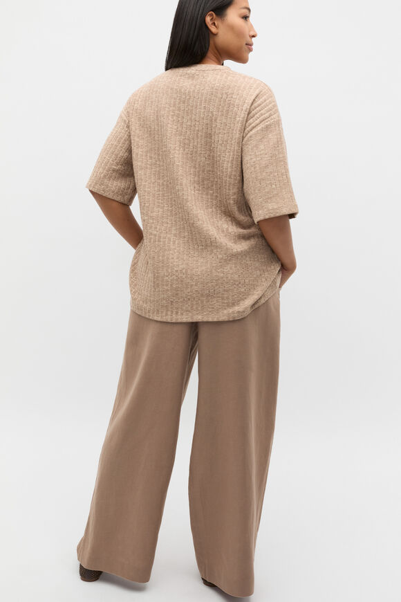 Textured Longline Boxy Tee  Nutmeg Twist  hi-res