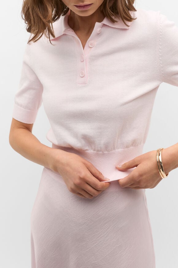 Knit Polo Top  Primrose  hi-res