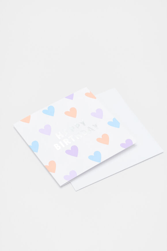 Happy Birthday Hearts Card  Multi  hi-res