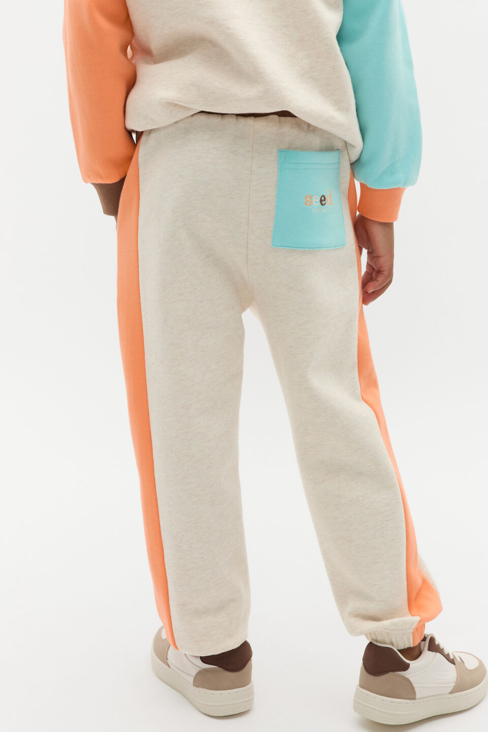 Colourblock Track Pant  Sand Marle
