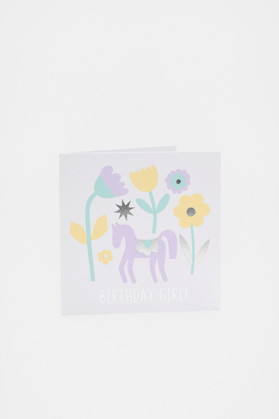Birthday Girl Pony Card  Multi