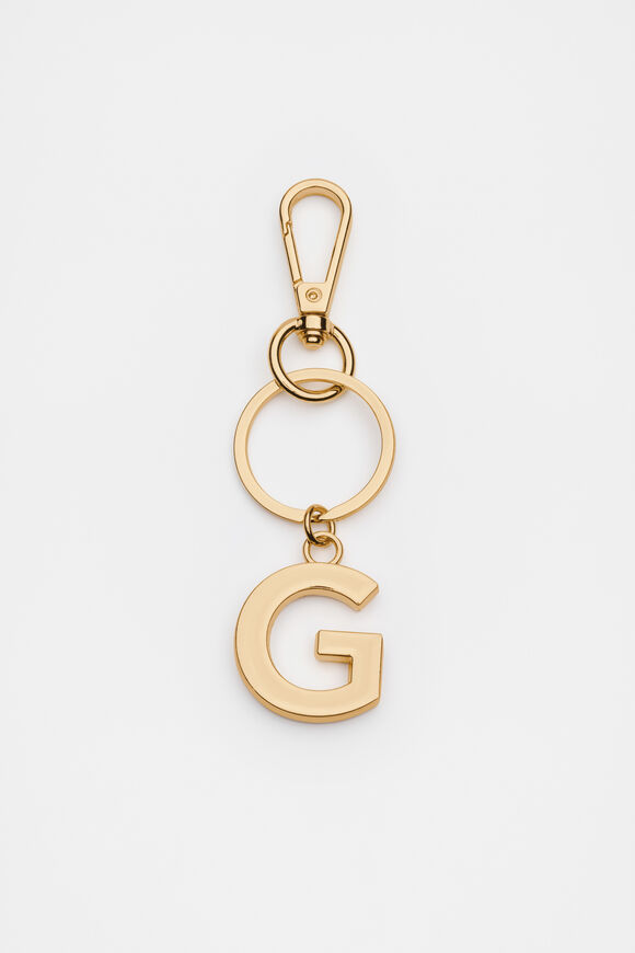 Gold Initials Keyring  G  hi-res