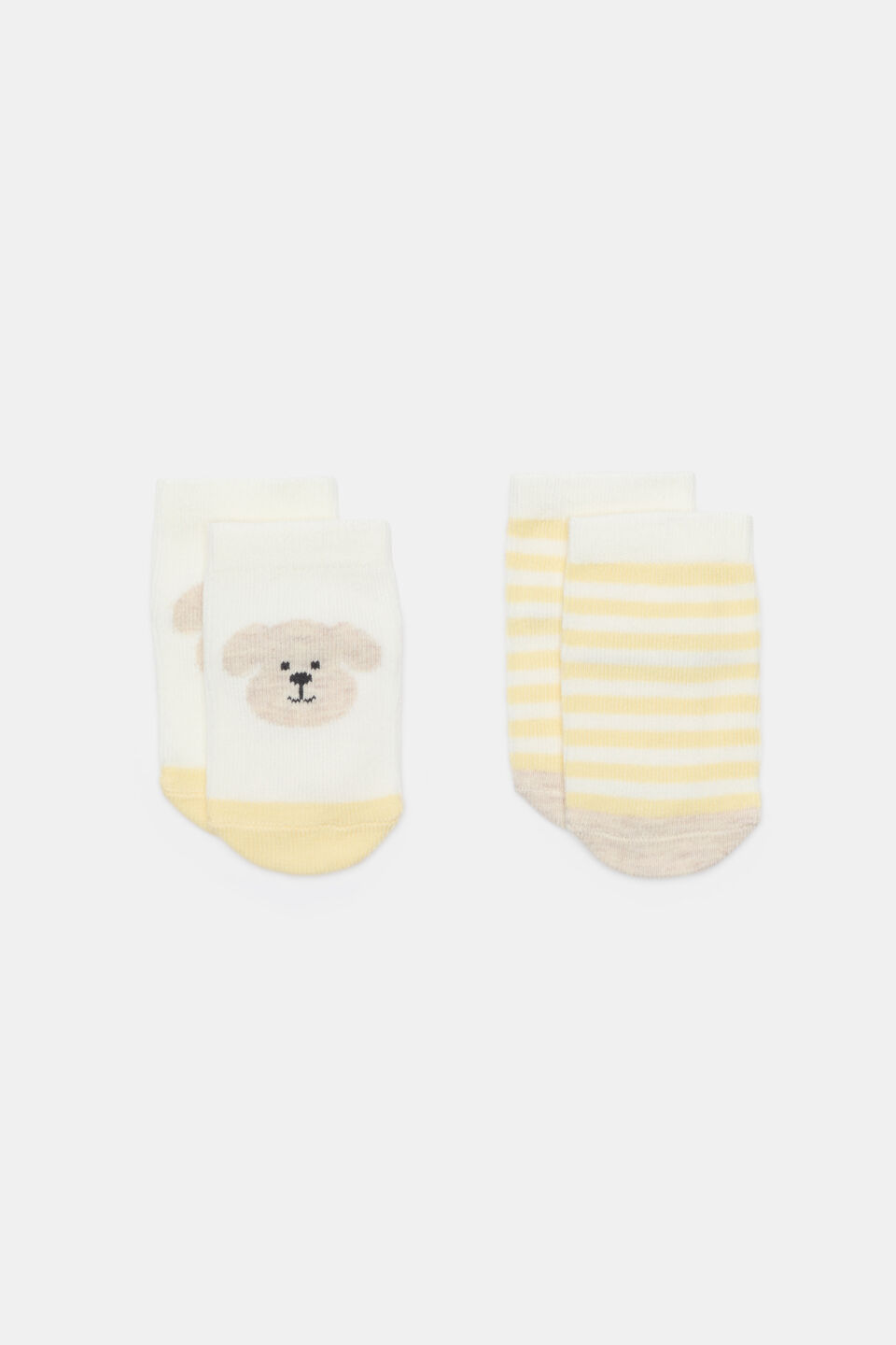 Puppy Sock 2 Pack  Pale Banana