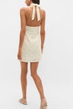 Tile Embroidery Halter Mini Dress  Coconut Cream  hi-res