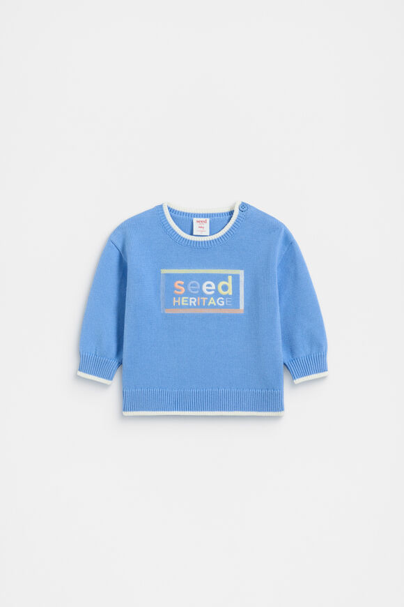 Logo Knit Sweater  Celestial Blue  hi-res
