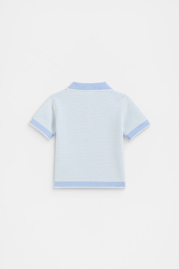 Knit Polo  Luna Blue  hi-res