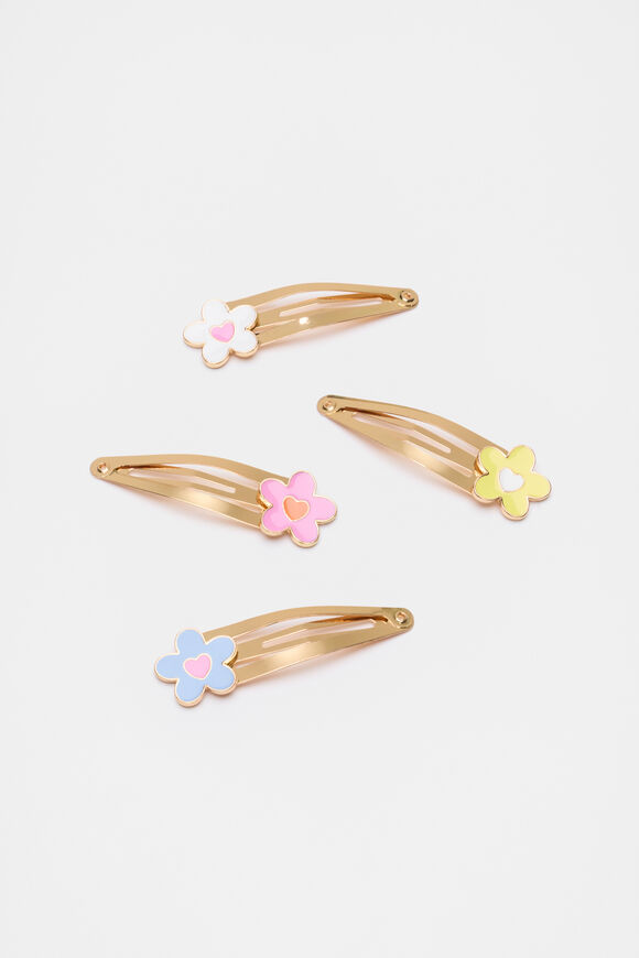 Metal Flower Snaps  Multi  hi-res