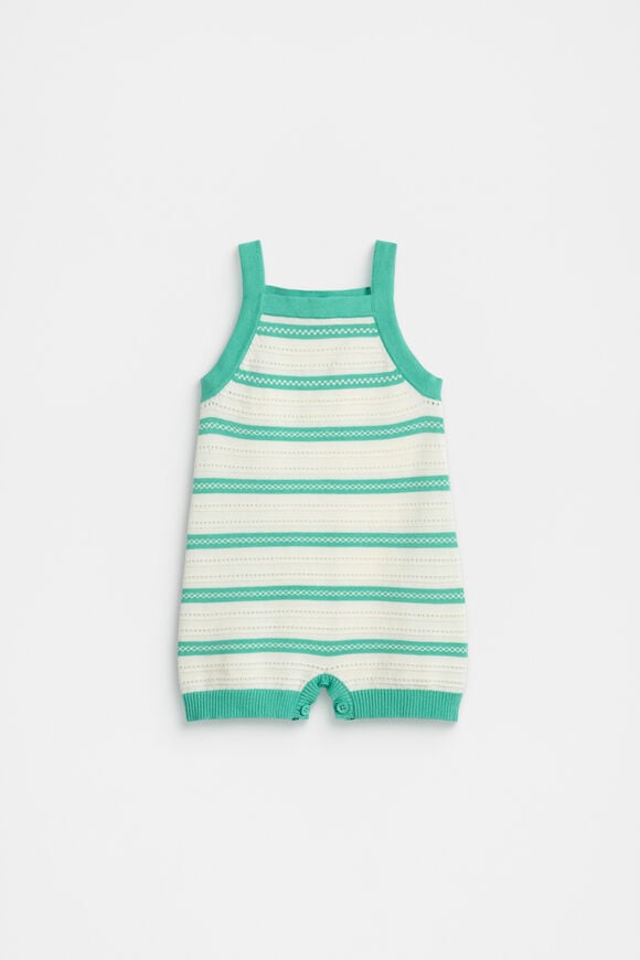 Stripe Knit Romper  Classic Cream  hi-res