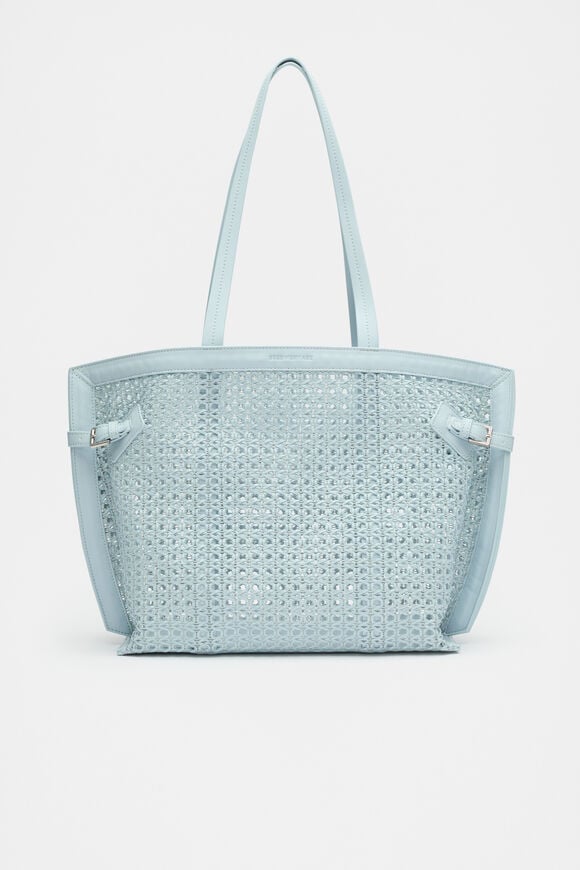 Open Weave Detail Tote  Bluebell  hi-res