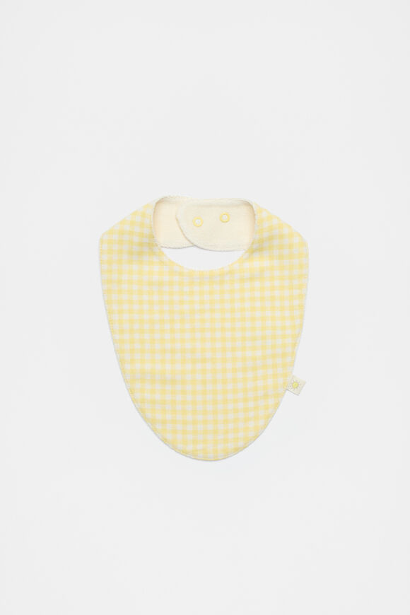 Gingham Dribble Bib  Daisy  hi-res