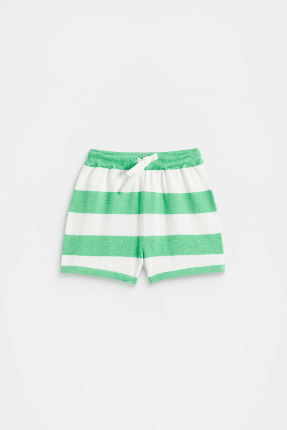 Knitted Stripe Short  Pine Lime