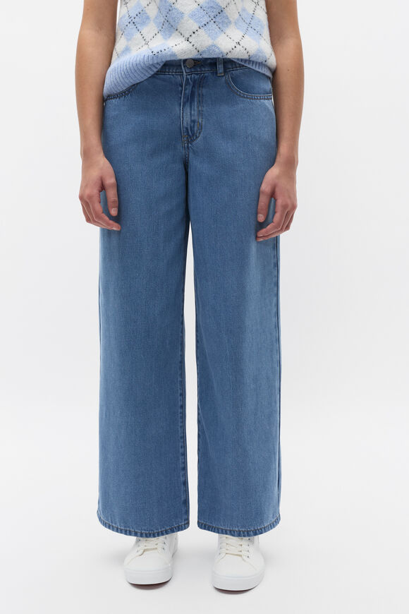Soft Wide Leg Jean  Mid Wash  hi-res