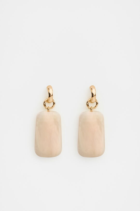 Statement Resin Drop Earring  Apricot  hi-res