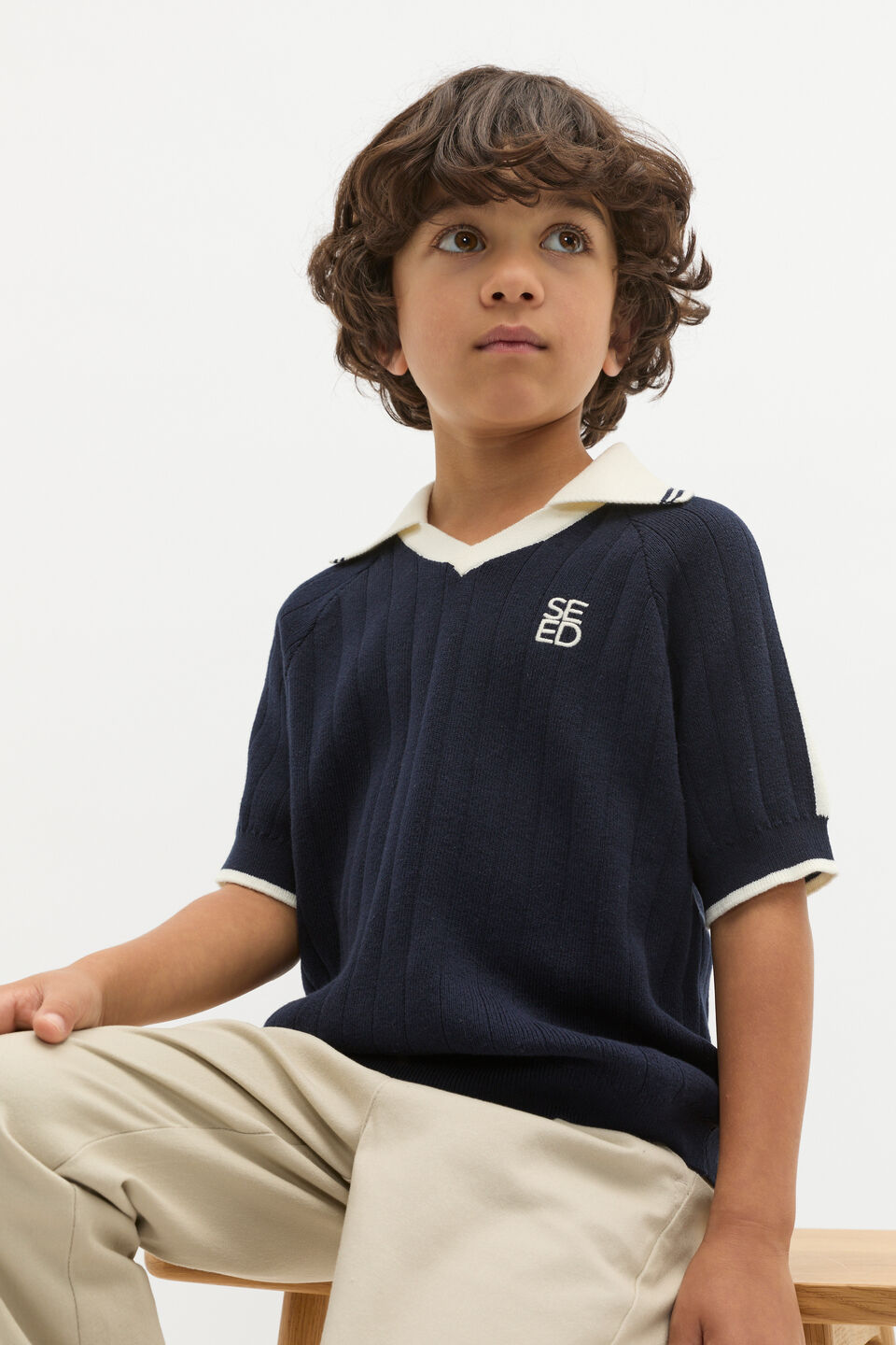 Knit Polo  Midnight Blue