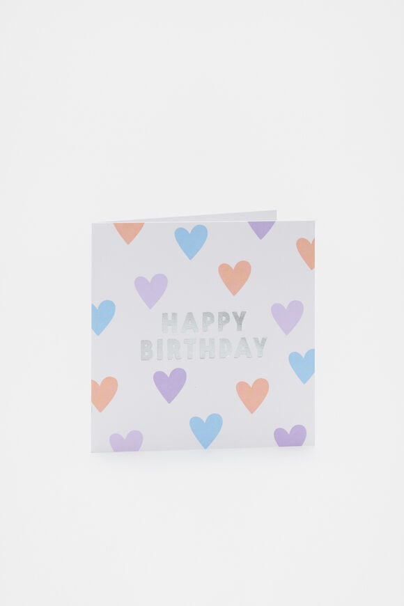 Happy Birthday Hearts Card  Multi  hi-res