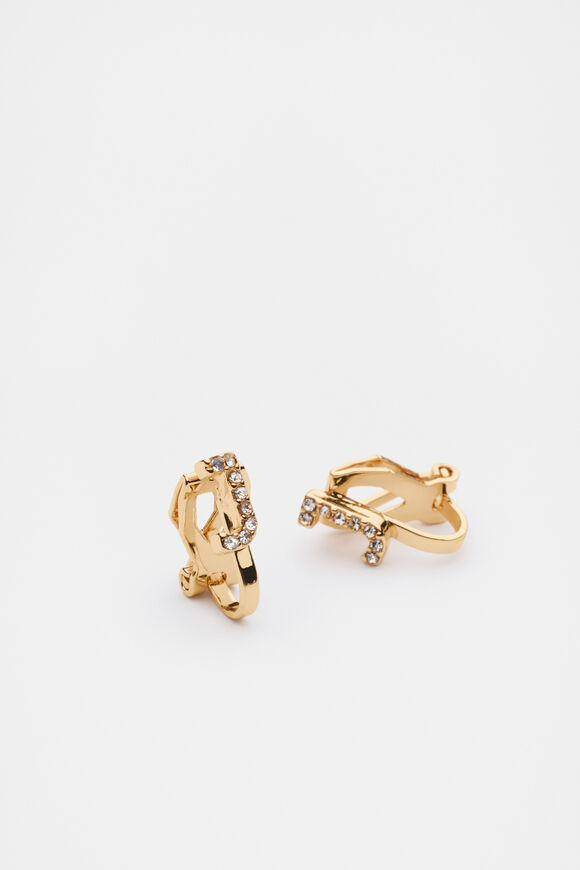 Initial Clip On Earings  J  hi-res
