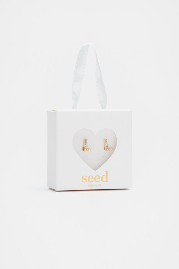 Initial Clip On Earings  L  hi-res