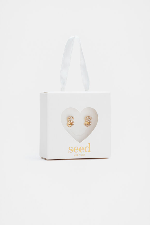 Initial Clip On Earings  S  hi-res