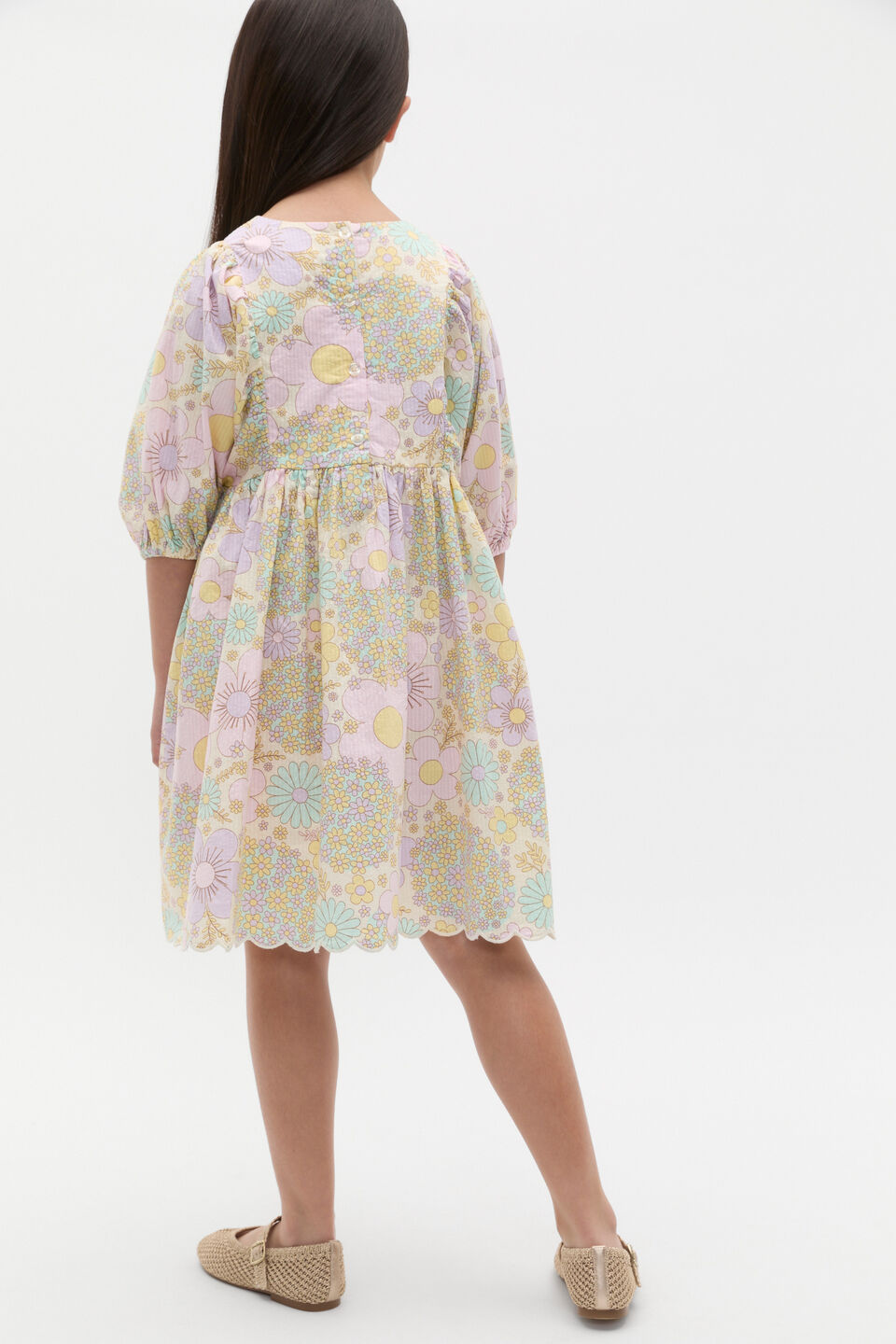 Floral Dress  Vintage Cream