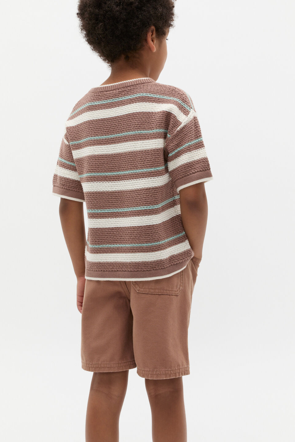 Stripe Knit Tee  Mousse