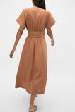 Linen Wrap Midi Dress  Copper  hi-res