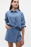 Slouchy Denim Shirt  Mid Wash  hi-res