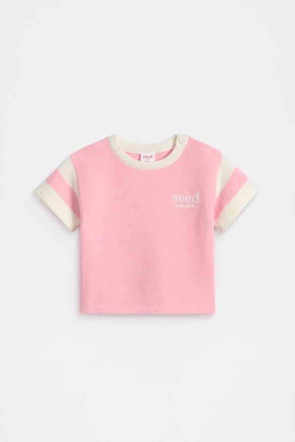 Logo Knit Tee  Bubblegum  hi-res