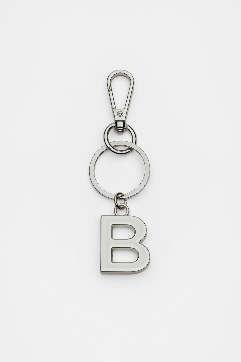 Silver Initials Keyring  B