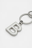 Silver Initials Keyring  B  hi-res