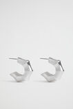 Small Angular Hoop  Silver  hi-res