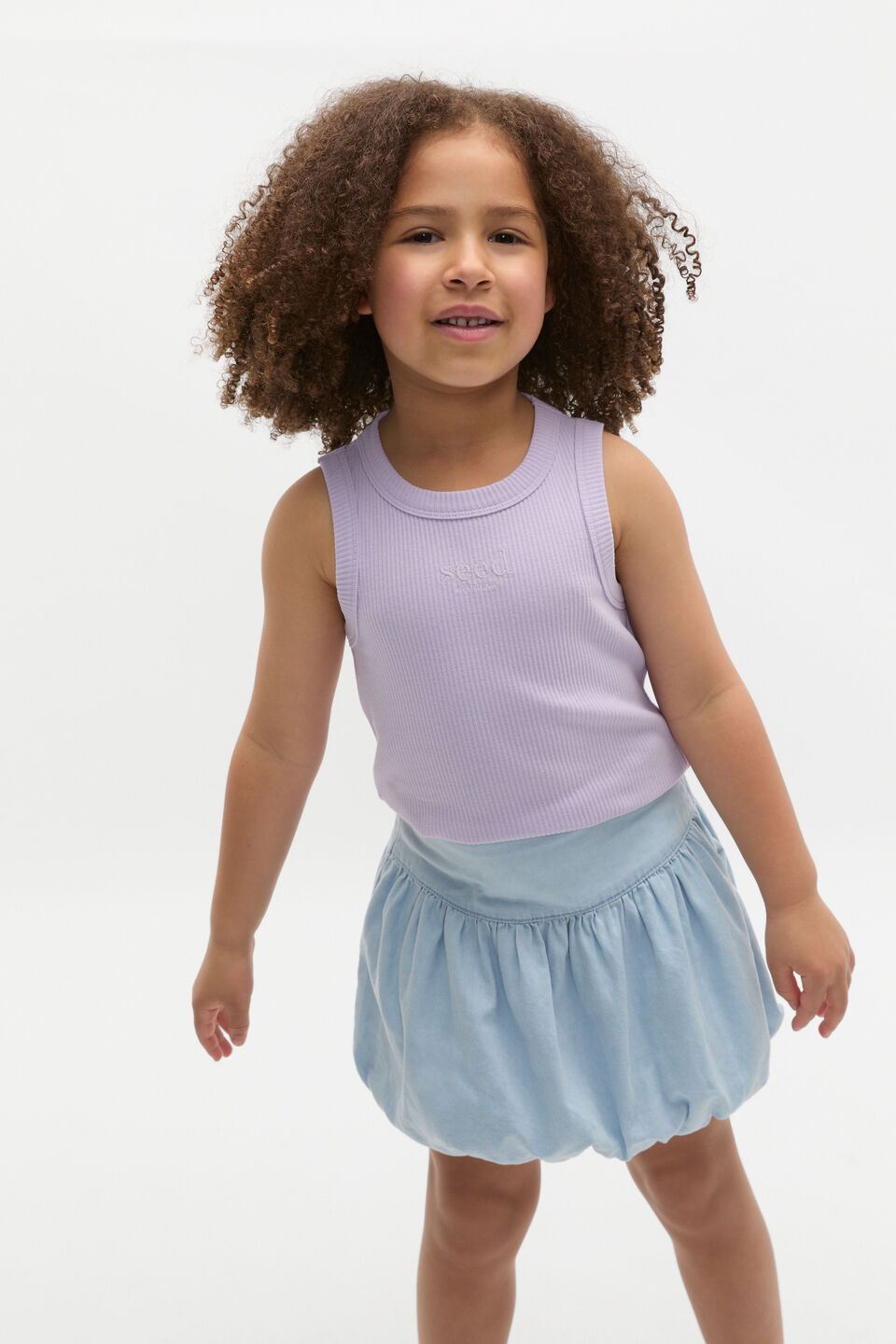 Core Logo Rib Tank  Lavender