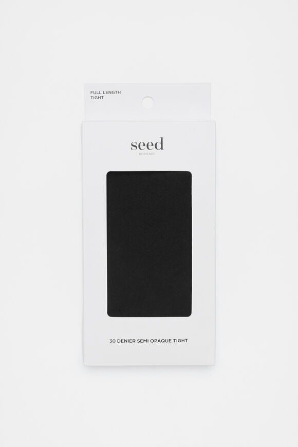 30 Denier Semi Opaque Tight  Black  hi-res