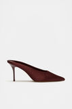 Aisha Satin Heeled Mule  Merlot  hi-res