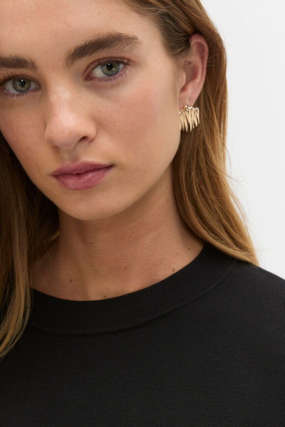 Organic Layers Earring  Gold  hi-res